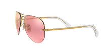 Load image into Gallery viewer, Ray-Ban Unisex-Adult RB3449 Sunglasses, Gold/Pink Mirror, 59 mm
