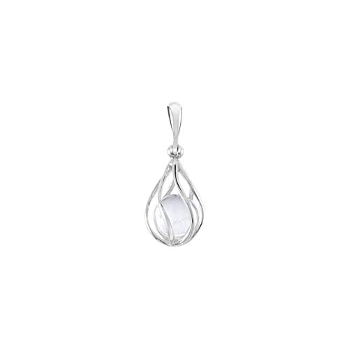 Starborn Danburite Sphere in Sterling Silver Cage Pendant