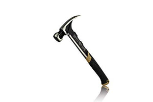 Spec Ops - SPEC-M22CF Tools Framing Hammer, 22 oz, Rip Claw, Milled Face, Shock-Absorbing Grip, 3% Donated to Veterans Black/Tan