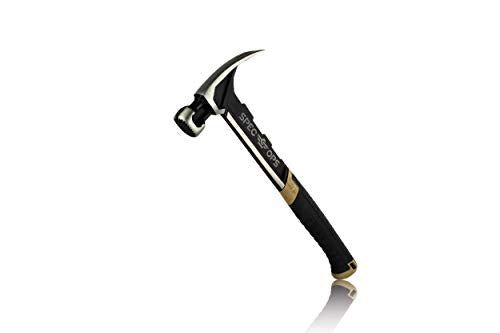 Spec Ops - SPEC-M22CF Tools Framing Hammer, 22 oz, Rip Claw, Milled Face, Shock-Absorbing Grip, 3% Donated to Veterans Black/Tan