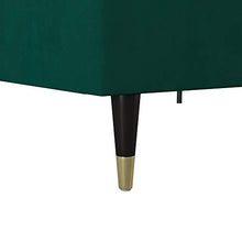 Load image into Gallery viewer, CosmoLiving by Cosmopolitan Audrey Upholstered, Emerald Green Velvet, Full Size Frame Bed
