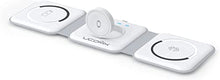 Load image into Gallery viewer, UCOMX Nano 3 in 1 Wireless Charger,Magnetic Foldable 3 in 1 Charging Station,Fast Wireless Charging Pad,Compatible with iPhone 14/Pro/Max/Plus/13/12 Series,AirPods 3/2/Pro,iWatch(Adapter Included)
