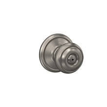 Load image into Gallery viewer, Schlage F40 GEO 619 Georgian Door Knob, Bed &amp; Bath Privacy Lock, Satin Nickel
