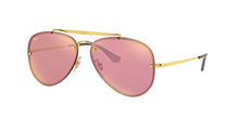 Load image into Gallery viewer, Ray-Ban RB3584N Blaze Aviator Sunglasses, Gold/Pink Mirror, 58 mm
