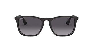 Ray-Ban Unisex-Adult RB4187 Chris Sunglasses, Rubber Black/Grey Gradient, 54 mm