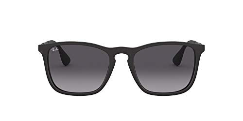 Ray-Ban Unisex-Adult RB4187 Chris Sunglasses, Rubber Black/Grey Gradient, 54 mm