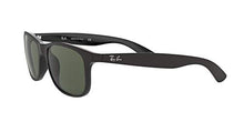 Load image into Gallery viewer, Ray-Ban RB4202 Andy Rectangular Sunglasses, Matte Black/Dark Green, 55 mm
