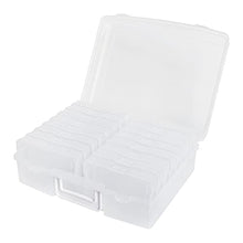 Load image into Gallery viewer, novelinks Photo Case 4" x 6" Photo Box Storage - 16 Inner Photo Keeper Photo Organizer Cases Photos Storage Containers Box for Photos (Clear)
