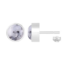 Load image into Gallery viewer, Natural Dendritic Opal Earrings Studs Sterling Silver for Her Women Mom Wife
