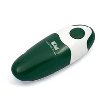 Load image into Gallery viewer, Kitchen Mama Electric Can Opener 2.0: Upgraded Blade Opens Any Can Shape - No Sharp Edge, Food-Safe, Handy with Lid Lift, Battery Operated Handheld Can Opener (Army Green)
