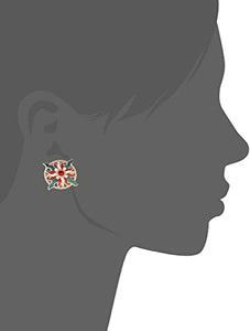 14K Gold Plated Luxury Retro Aristocratic Palce Enamel Sun & Moon Stud Earrings for Women S925 Silver Post Stud Light Weight Birthday Valentine's Day Mothers Day Christmas Gift