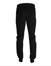 Load image into Gallery viewer, Screenshot SPORTS-A4059 Mens Premium Fleece Utility Function Sportswear Pants - Athletic Jogger Workout Gym Multi Zipper Pockets Sweatpants-Black-Small
