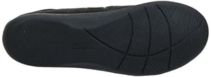 Clarks Women's CloudSteppers Sillian Paz Slip-On Loafer, Black Synthetic Nubuck, 8 M US