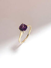Load image into Gallery viewer, YoTreasure 1.64 Ct. Purple African Amethyst Solid 10K Yellow Gold Solitaire Ring
