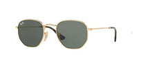Load image into Gallery viewer, Ray-Ban RB3548N HEXAGONAL 001 48M Gold/Green Sunglasses For Men For Women (SMALL).
