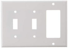 Load image into Gallery viewer, Leviton 80421-W 2-Toggle 1-Decora/GFCI Device Combination Wallplate

