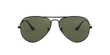 Load image into Gallery viewer, Ray-Ban RB3025 Classic Aviator Sunglasses, Black/Green Polarized, 55 mm
