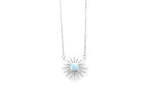 Load image into Gallery viewer, Larimar Pendant Necklace Gemstones with 925 Sterling Silver Classic Jewelry Women
