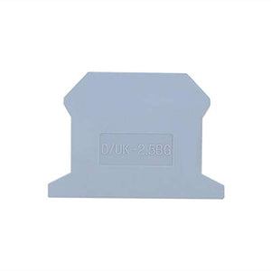 10Pcs D-UK2.5BG DIN Rail Mounted Terminal Block End Cover - Gray