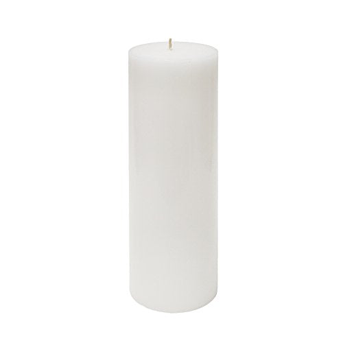 Mega Candles Unscented White Round Pillar Candle, Hand Poured Premium Wax Candles 3 Inch x 9 Inch, Home Décor, Wedding Receptions, Baby Showers, Birthdays, Celebrations, Party Favors & More