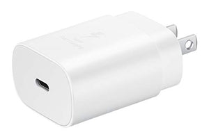 Samsung 25W USB-C Super Fast Charging Wall Charger (USB-C Cable is NOT included)- White (US Version with Warranty)