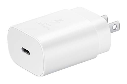 Samsung 25W USB-C Super Fast Charging Wall Charger (USB-C Cable is NOT included)- White (US Version with Warranty)