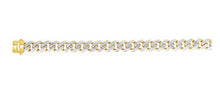 Load image into Gallery viewer, Men&#39;s Miami Cuban Necklace in 14k Gold Yellow 13.5mm White Pave Curb Link 24&quot;
