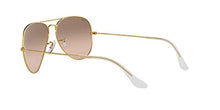 Load image into Gallery viewer, Ray-Ban Rb3025 Classic Aviator Sunglasses, Gold/Pink Mirror Gradient Grey, 55 mm
