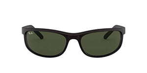 Ray-Ban Men's RB2027 Predator 2 Sunglasses, Black/Matte Black/Green, 62 mm