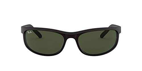 Ray-Ban Men's RB2027 Predator 2 Sunglasses, Black/Matte Black/Green, 62 mm