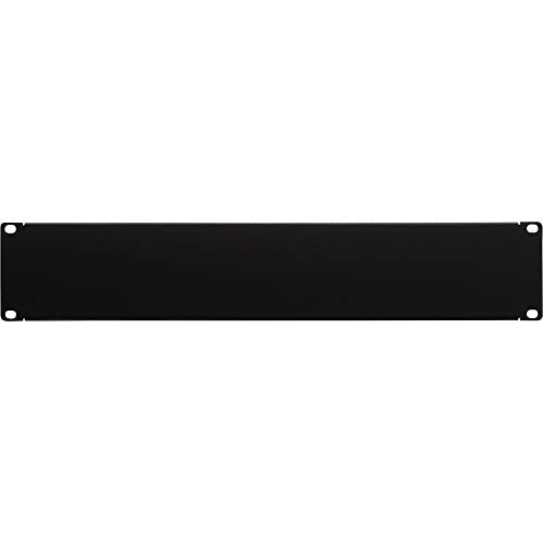NavePoint 2U Blank Rack Mount Panel Spacer for 19-Inch Server Network Rack Enclosure Or Cabinet Black
