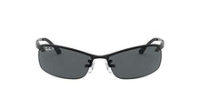 Load image into Gallery viewer, Ray-Ban Unisex-Adult RB3183 Metal Sunglasses, Black/Polarized Grey Gradient, 63 mm
