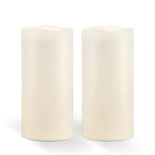 Load image into Gallery viewer, Homemory 8&quot; x 4&quot; Waterproof Outdoor Flameless Candles - Battery Operated Flickering LED Pillar Candles for Indoor Outdoor Lanterns, Long Lasting, Large, Set of 2

