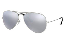 Load image into Gallery viewer, Ray-Ban AVIATOR MIRROR 58mm Silver w/ Polarized Grey Classic Sunglasses
