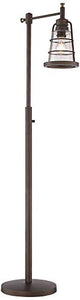 Averill Park Rustic Farmhouse Downbridge Floor Lamp Oiled Bronze Seedy Glass Shade LED Edison Bulb Dimmable for Reading - Franklin Iron Works