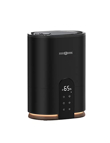 PARIS RHÔNE Humidifiers for Bedroom, 4L Cool Mist Humidifiers for Home Large Room, Ultrasonic Top Fill Humidifier with Humidistat, Essential Oils Diffuser, 30H, 28dB Quiet,12H timer, Night Light
