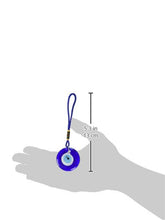 Load image into Gallery viewer, Luos Cultural Goods Single Sided Blue Glass Evil Eye Talisman- Good Luck Charm, Home, Office, Car Decoration, Blessing Ornament, Reflects Negative Energy, 1.5 inches
