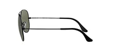 Load image into Gallery viewer, Ray-Ban RB3025 Classic Aviator Sunglasses, Black/Green Polarized, 55 mm
