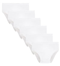 Load image into Gallery viewer, Baby Soft 100% Cotton Panties Little Girls' Undies White Underwear (Pack of 6) Size 2T 3T
