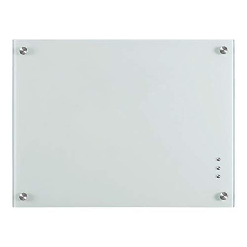 QUEENLINK,Magnetic Glass Board,Glass Whiteboard Board, 36x 24 Inches Glass Dry Erase White Board, 3 Magnets Included, Normal White