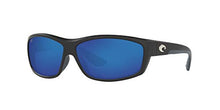 Load image into Gallery viewer, Costa Del Mar Men&#39;s Saltbreak Polarized Rectangular Sunglasses, Matte Black/Grey Blue Mirrored Polarized-580P, 65 mm
