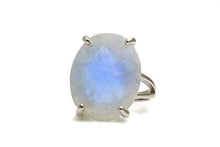 Load image into Gallery viewer, Anemone Jewelry Beautiful Rings - Moonstone Ring in 925 Sterling Silver - Oval Rings for Women - Gift for Sister, Mom, Friend, Partner - Jewelry Box Included
