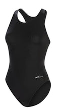 Load image into Gallery viewer, Dolfin Ocean Women's Swimwear Solid Performance Back Swimsuit (36, Black)
