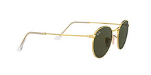 Load image into Gallery viewer, Ray-Ban unisex adult Rb3447n Flat Lens Metal Sunglasses, Gold/Green, 53 mm US

