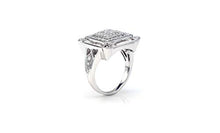 Load image into Gallery viewer, NATALIA DRAKE 1 Cttw Diamond Princess Ring for Women in Rhodium Plated Sterling Silver Size 7 (Color I-J / Clarity I2-I3)
