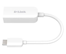 Load image into Gallery viewer, D-Link USB C to Ethernet Adapter, Type C to 2.5 Gigabit Ethernet LAN Network Adapter 2500 Mbps Wired Performance Windows Mac OS Dongle (DUB-E250)
