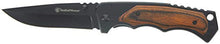 Load image into Gallery viewer, Smith &amp; Wesson 8.5in S.S. Folding Knife with 3.7in Drop Point Blade and S.S. and Real Wood Insert Handle for Outdoor, Tactical, Survival and EDC
