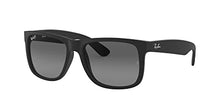 Load image into Gallery viewer, Ray-Ban RB4165 JUSTIN 622/T3 55M Black Rubber/Polarized Grey Gradient Sunglasses For Men For Women
