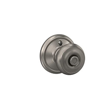 Load image into Gallery viewer, Schlage F40 GEO 619 Georgian Door Knob, Bed &amp; Bath Privacy Lock, Satin Nickel
