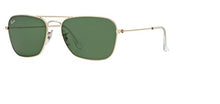 Load image into Gallery viewer, Ray Ban RB3136 CARAVAN 001 55M Arista/Crystal Green Sunglasses For Men For Women
